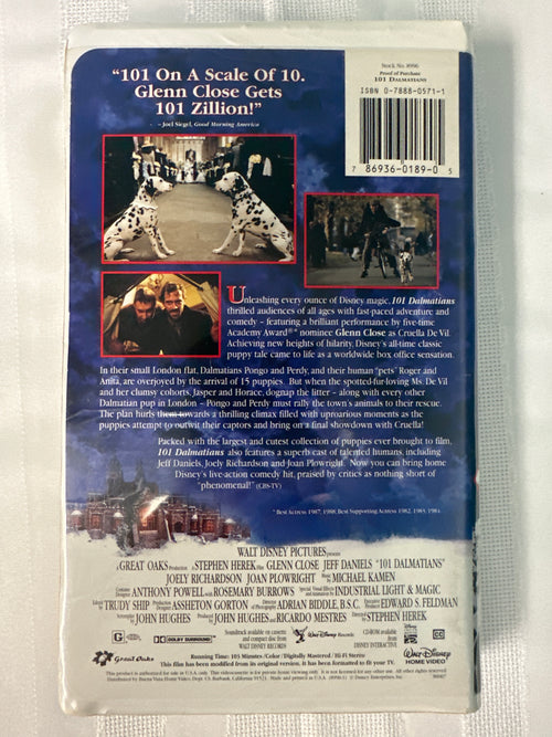 101 Dalmations VHS