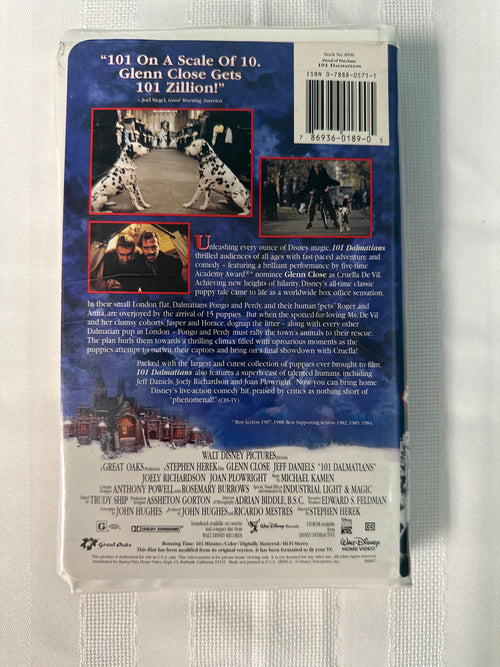 101 Dalmations VHS